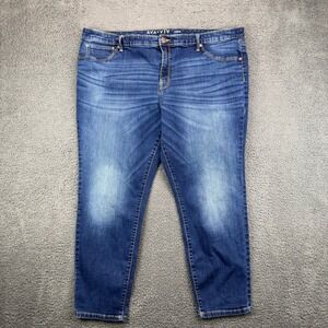 AVA & VIV Womens Plus Size 22W Blue Denim Jegging Jeans Power Stretch‎